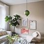 Bams pendant lamp frosted glass green Ø 25cm 3