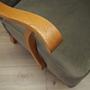 Vintage Sessel Buchenholz Samt Grau 1960er Jahre 10
