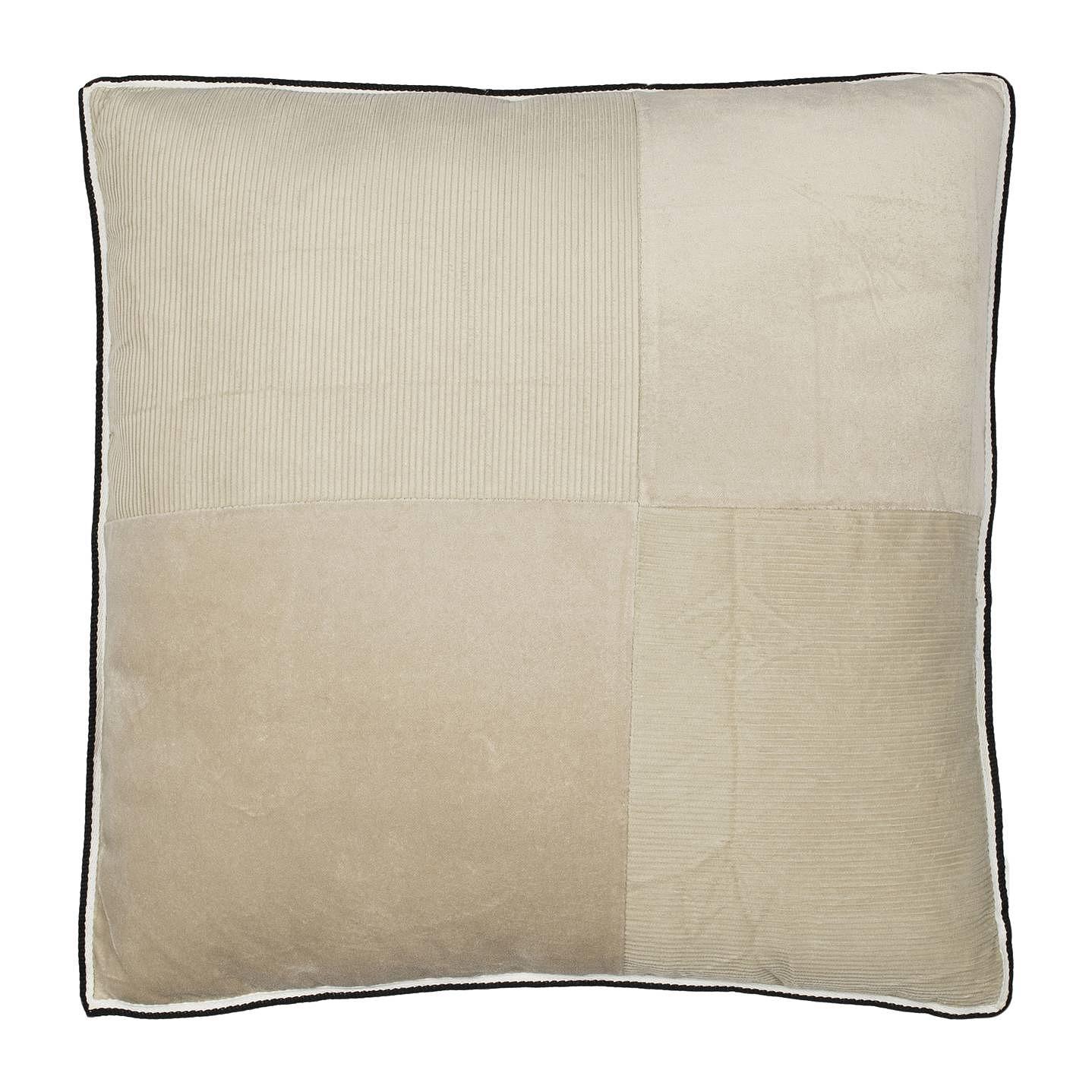 Dekokissen Arna Samt Baumwollstoff Beige 0