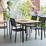 2x Gartenstuhl Daly mit Gitterstoff Schwarz 3