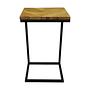 Fishbone Beistelltisch Eiche Metall 2