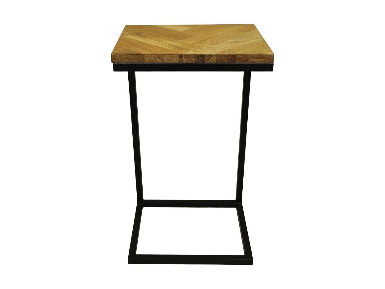 Fishbone Beistelltisch Eiche Metall 2