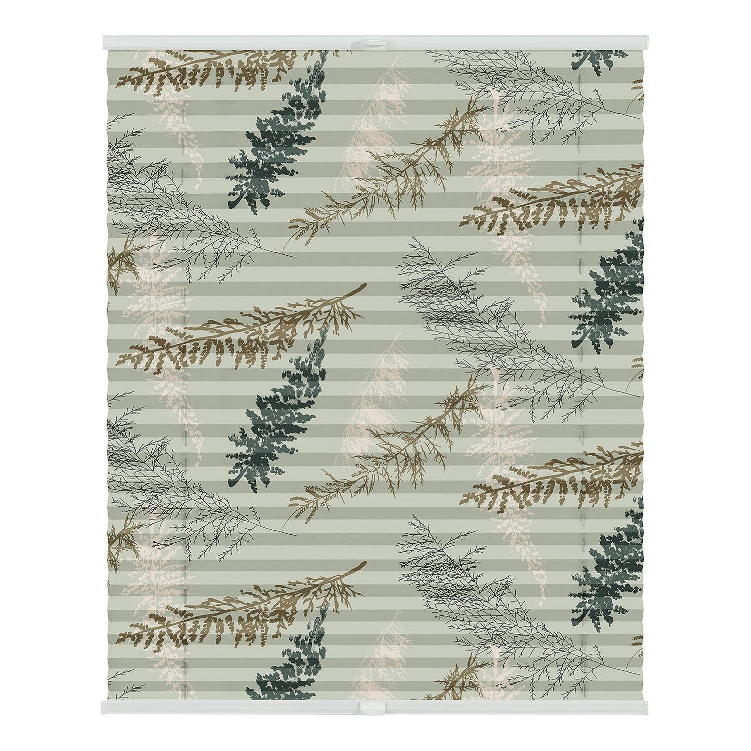 Plissee Klemmfix Fir Branches Polyester Grün 60 x 130 cm 1