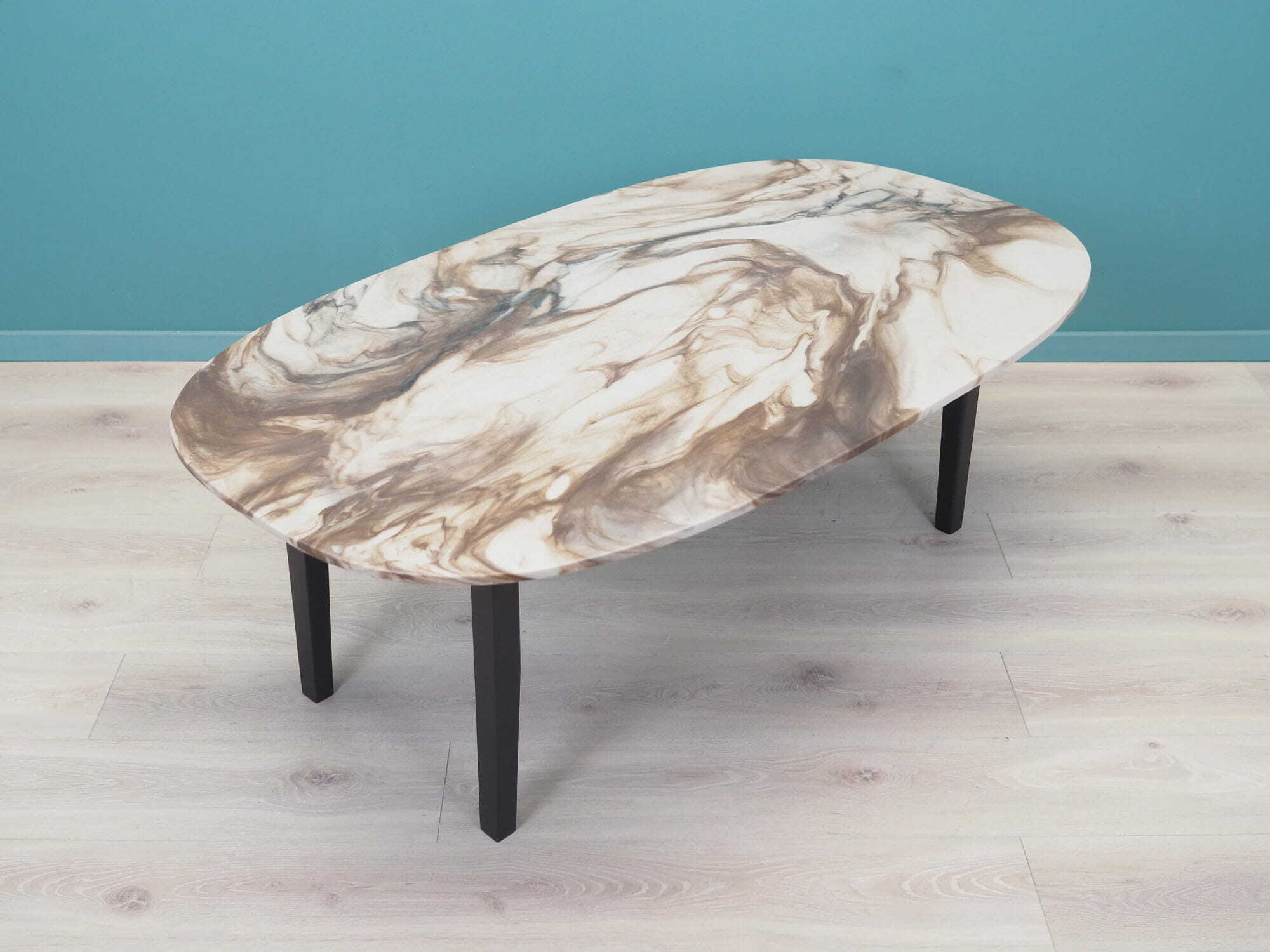 Vintage Coffee Table Wood Stone Multicolor 1970s 4