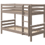 Etagenbett mit gerader Leiter Holz Grau 0
