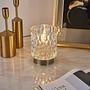 Glamour Tischleuchte Farbglas Aluminium 2