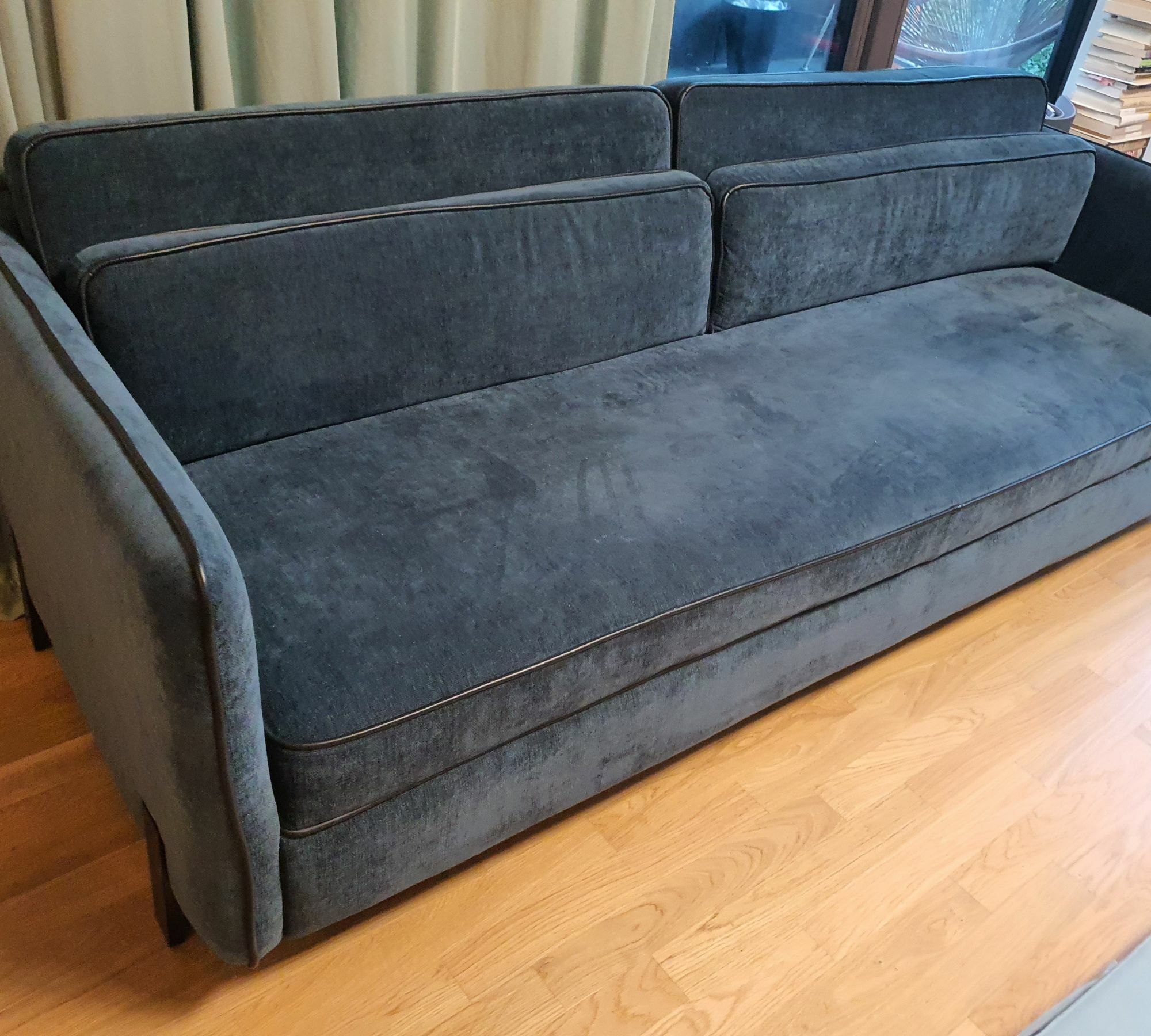 Bungalow Schlafsofa 3-Sitzer Baumwolle Blau 5