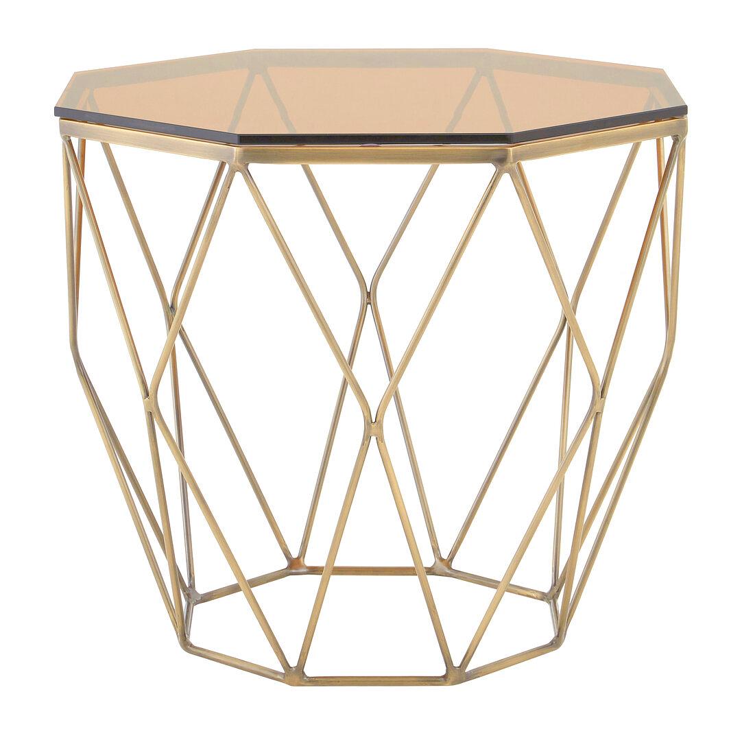 Allure Beistelltisch Metall Glas Bronze 0