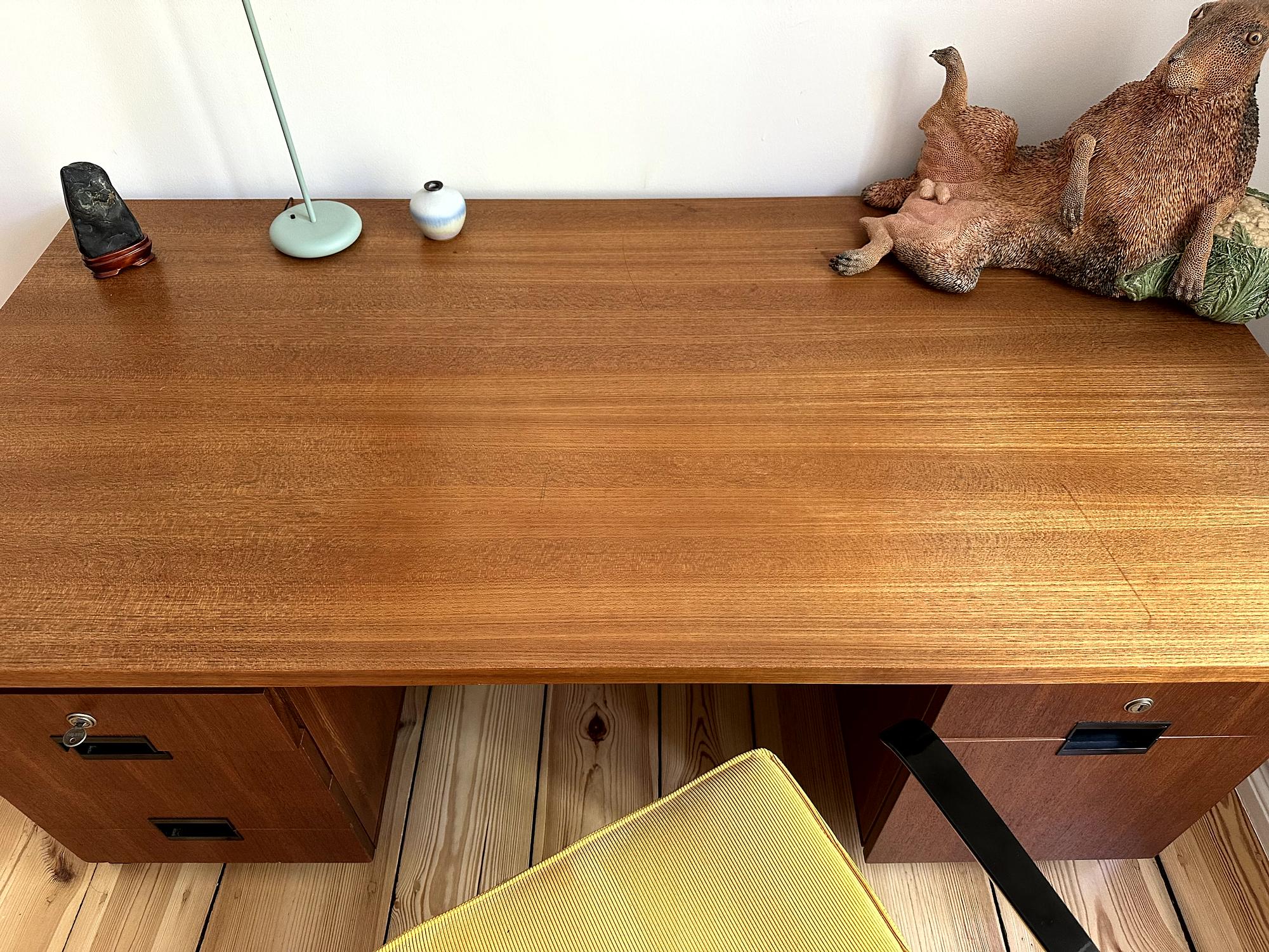 Schreibtisch mit Stuhl Holz 1950er Jahre 1