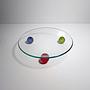 Vintage Postmoderne Schale Glas 1990er Jahre 0
