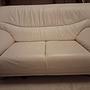 Sofa 2-seater Leather White 1