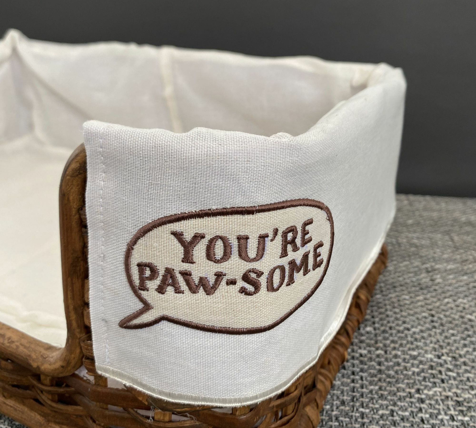 Dog bed Small Rattan Brown 3