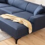 Divano moderno chaise longue destra blu 4
