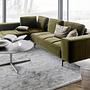 Amsterdam Ecksofa Links Samt 3134 Olivgrün 0