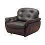 Armchair with casters, leather, brown, 1970s 0