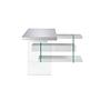 Desk Wood Glass White 1