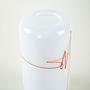 Vase Matte Glass White Red 1970s 4