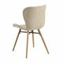 2x Upholstered chair LIVARAS Fabric Radis Cream 3