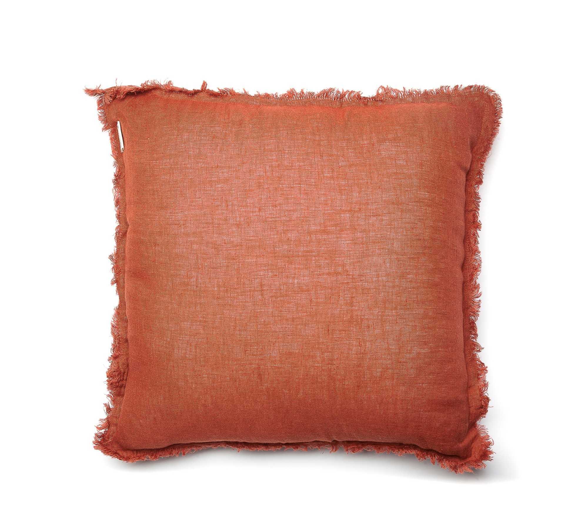 Kissenhülle Naturleinen Rot 65 x 65cm 0