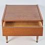Vintage Nachttisch Teakholz Braun 1960er Jahre 3