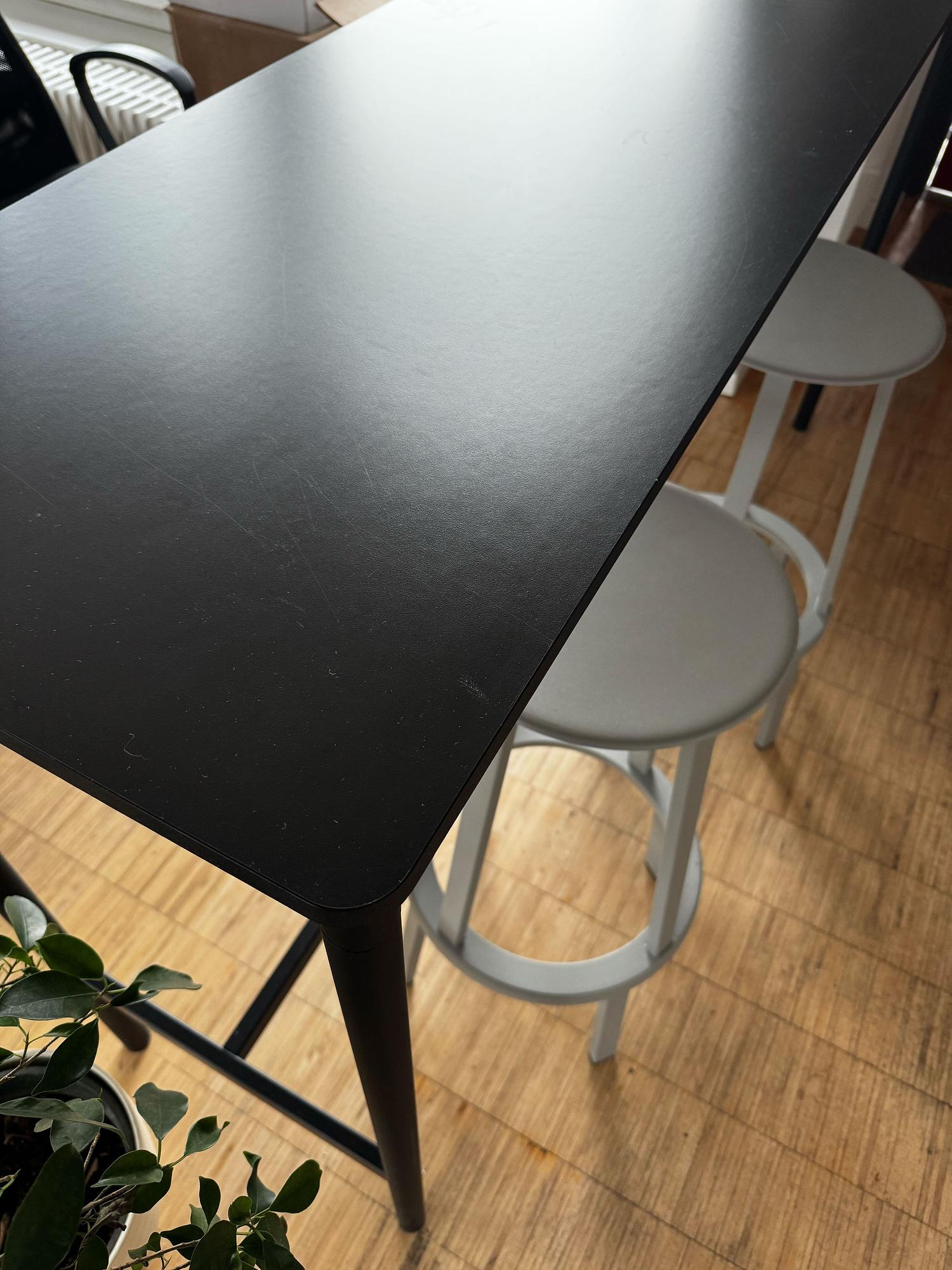 Muuto Base High Table Bartisch Schwarz 190x50x105cm 1