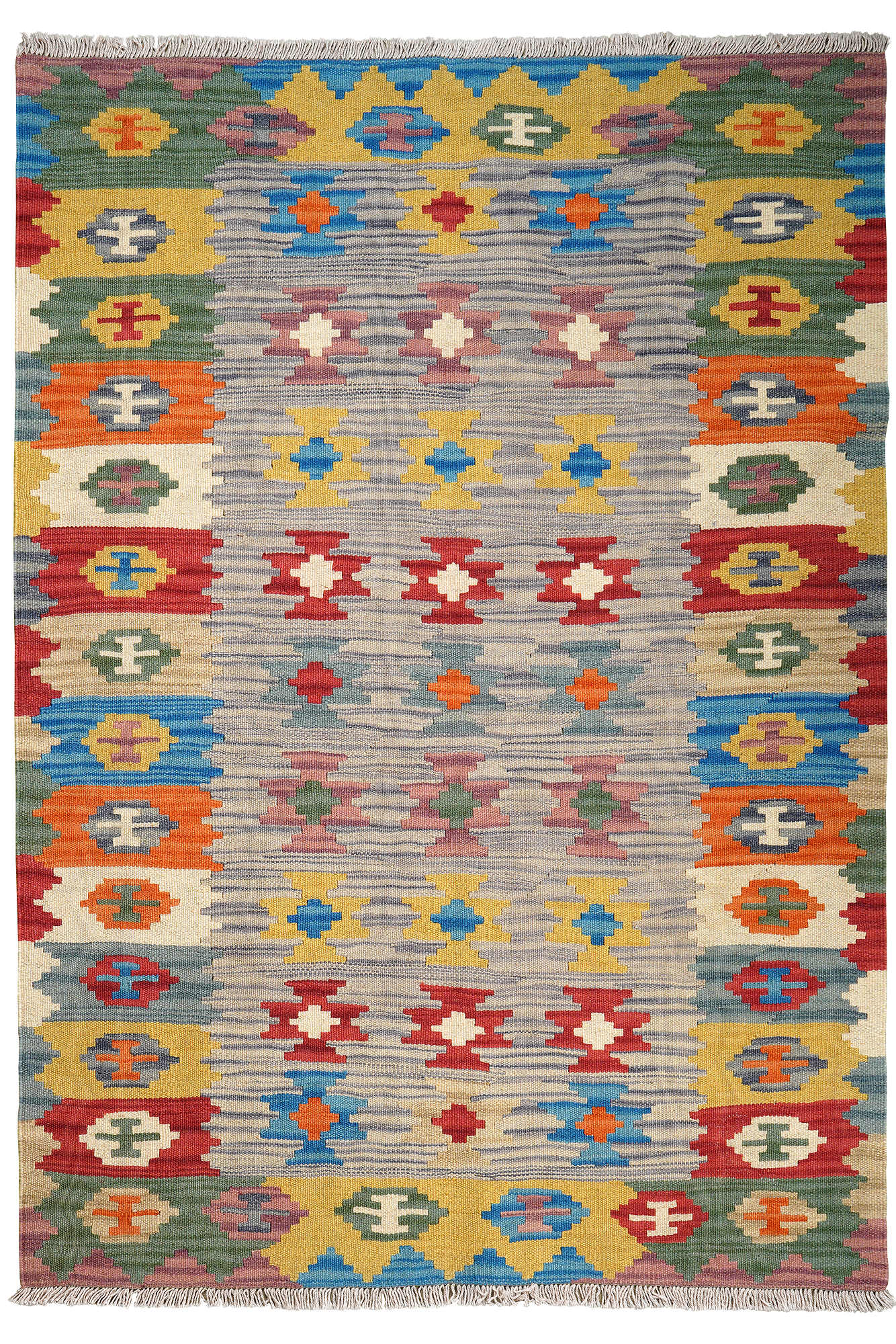 Kilim Gashgai Teppich Mehrfarbig 0