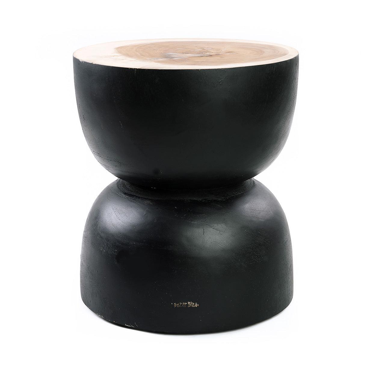 The Karbun Stool Black Natural ø50cm 0