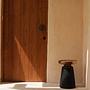 The side table End Black Natural ø40cm 2