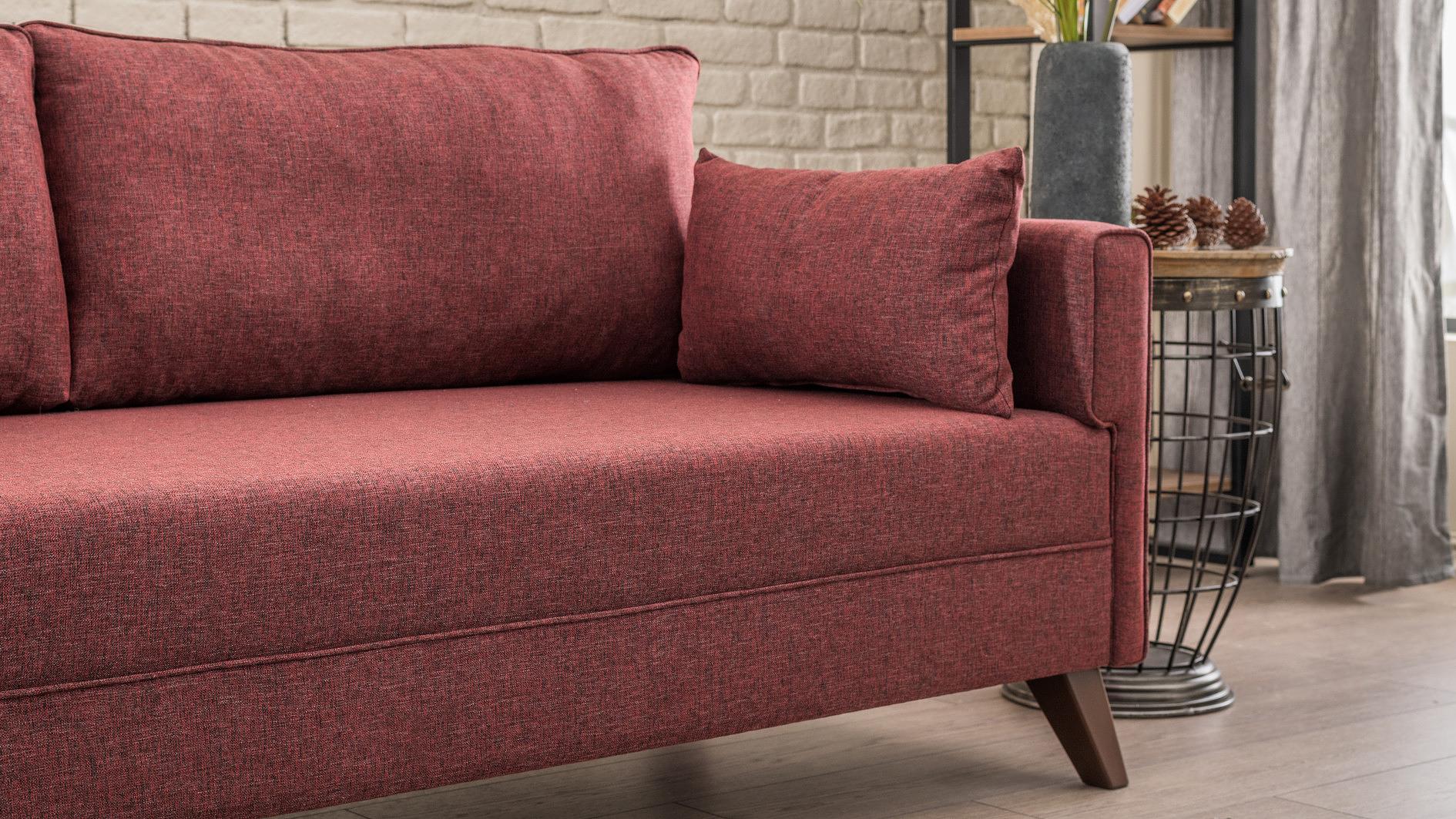 Bella Sofa Récamiere Links  Rot 3