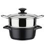 x10 Topfset Gourmet Granit Aluminium Grau 1