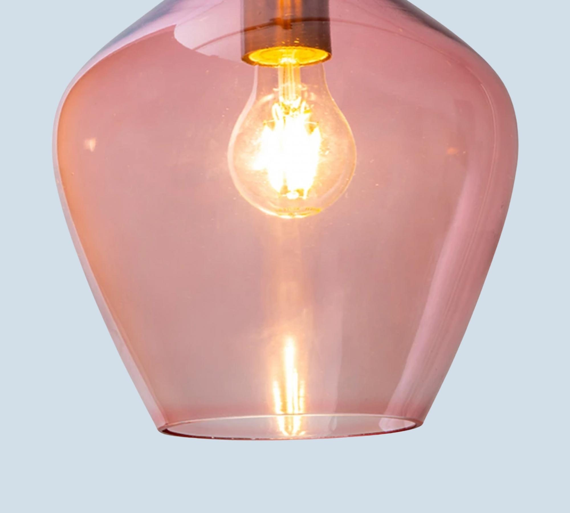 1-flammige Pendelleuchte Babyrosa 1