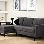 Sofa 3-Sitzer Chaiselongue Links Rechts Grau 2