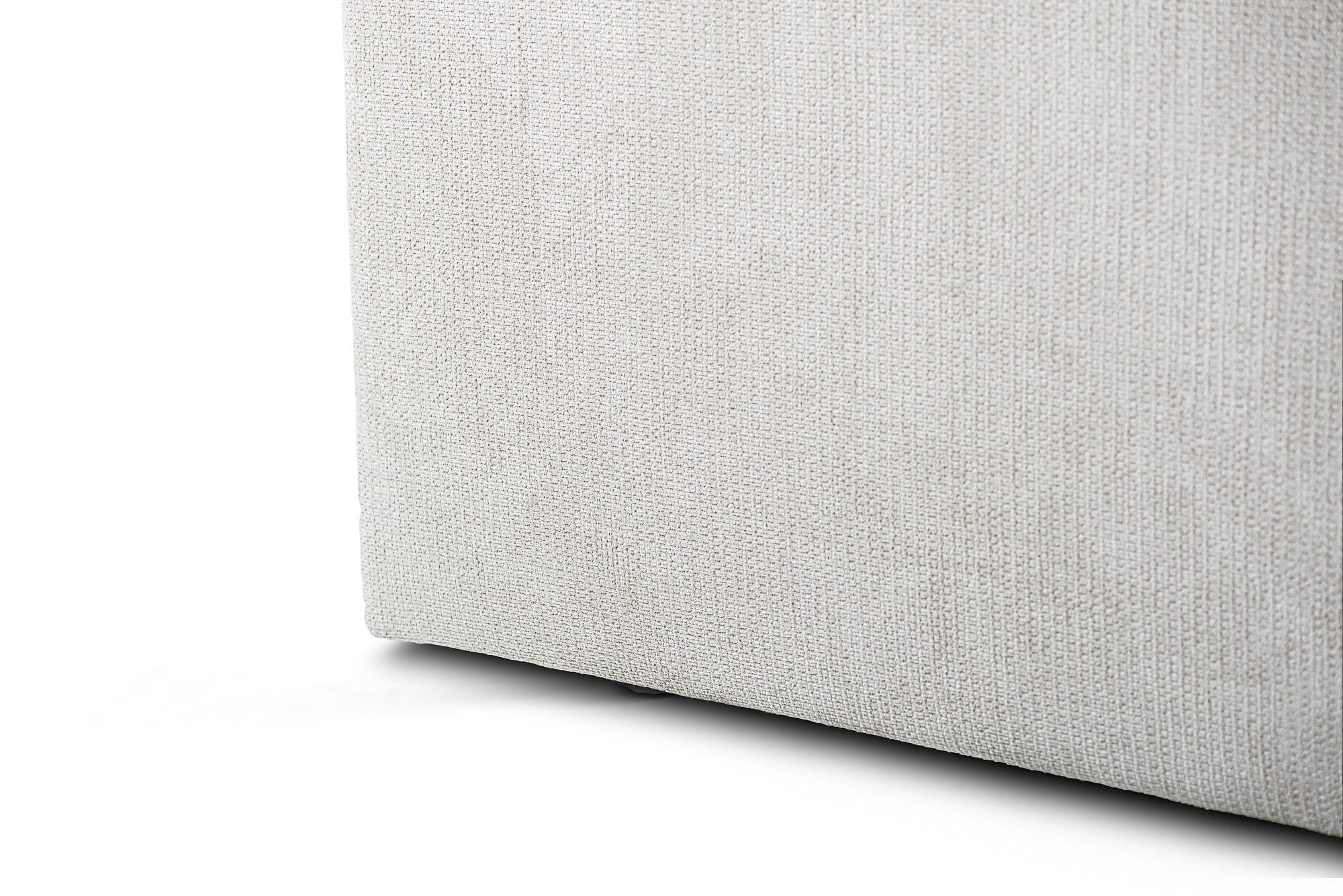 Sofa 3-Sitzer Chaiselongue Rechts Links Stoff Beige 7