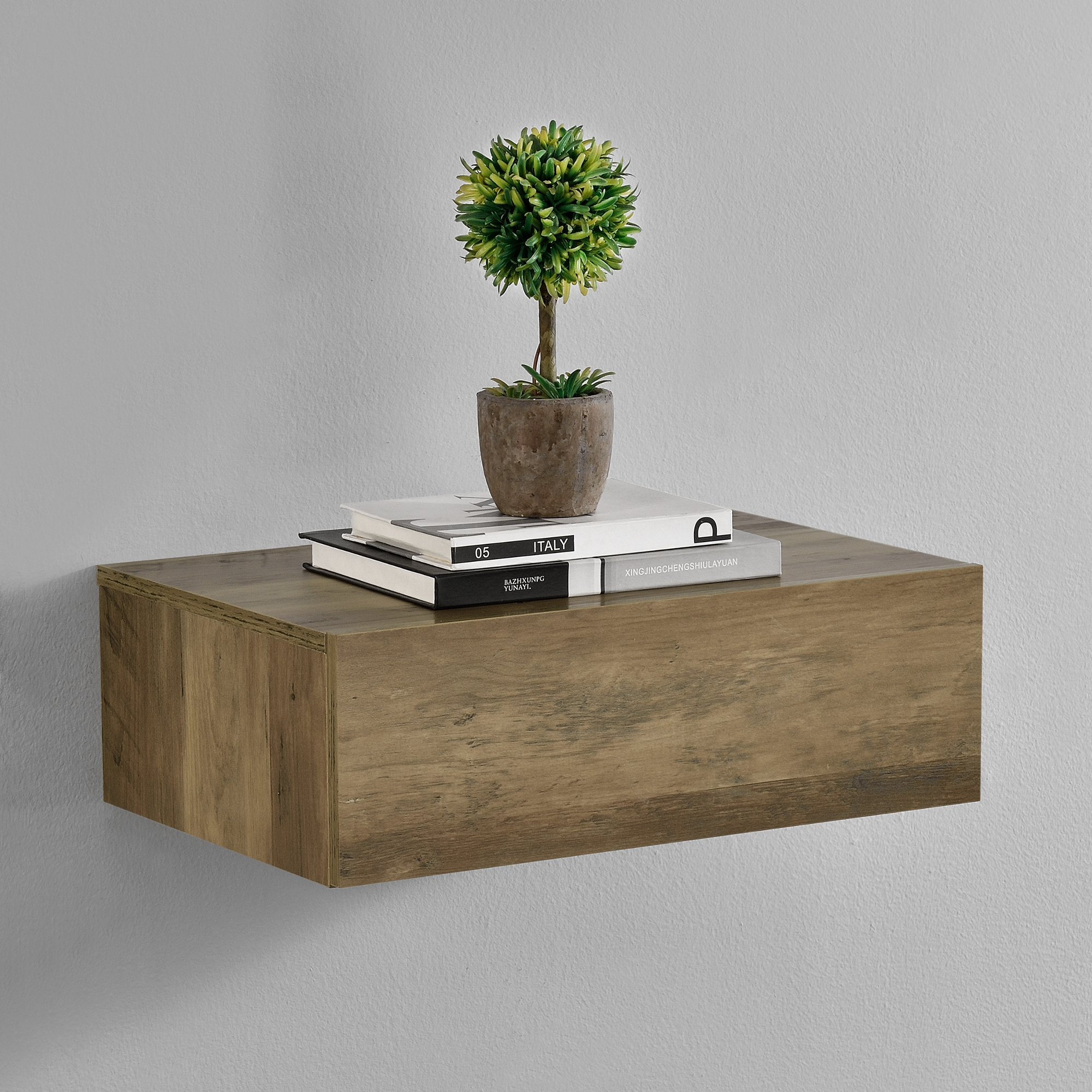 Oslo Wandregal Nachttisch Holz Natural  0