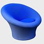 Mushroom Sessel von Pierre Paulin Wolle Blau 1