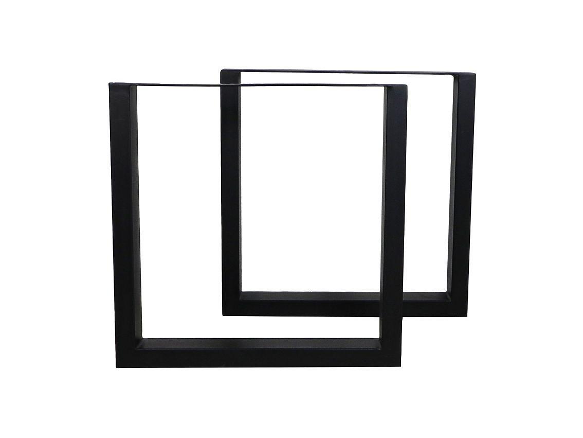 2x Modell U Tischbein Metall Schwarz 0