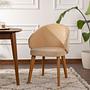 2x Bentley Dining Chair Wood Veneer Cream White 1