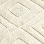 Square Teppich Wolle Baumwolle Creme 4