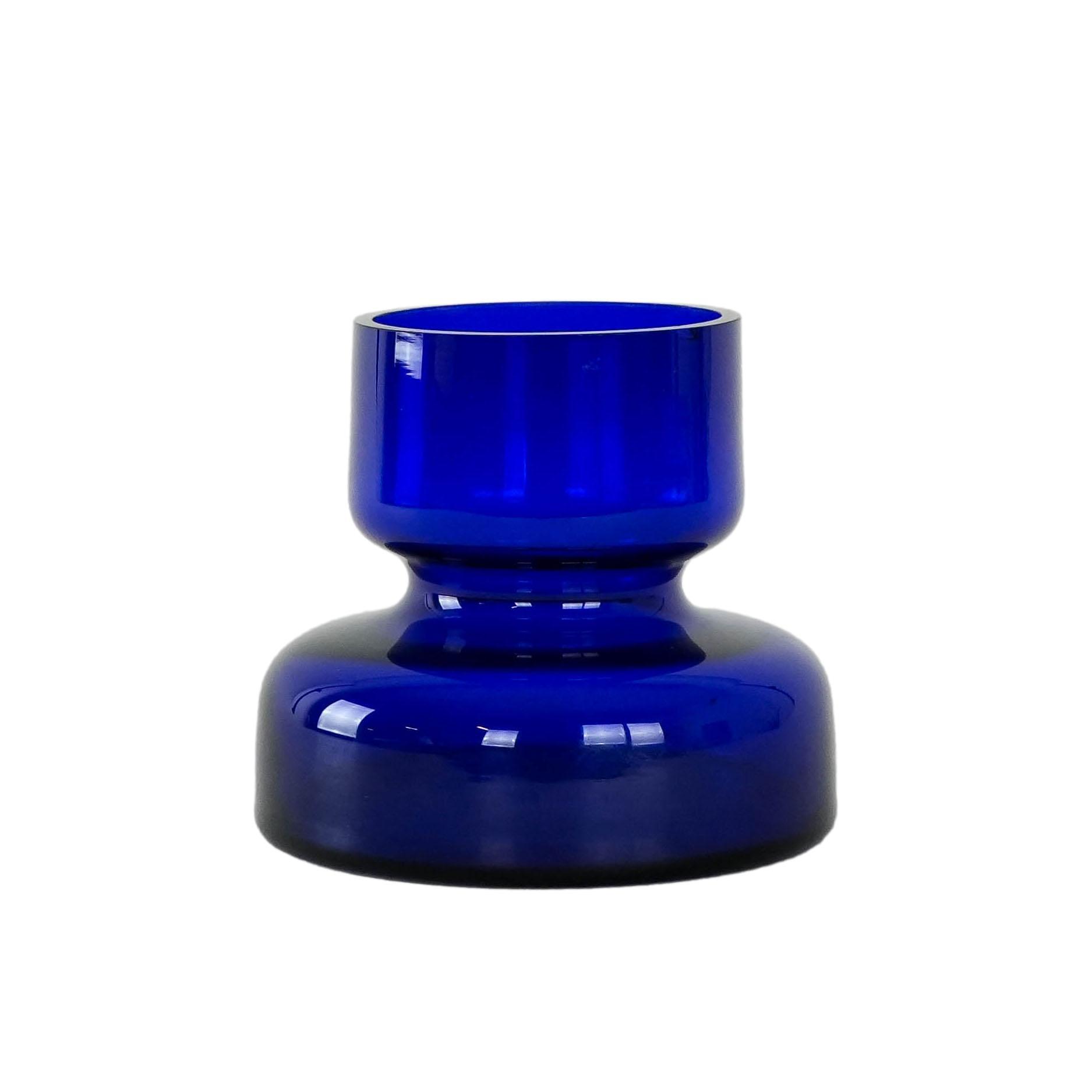 Kobaltvase Blau 1970er Jahre 0