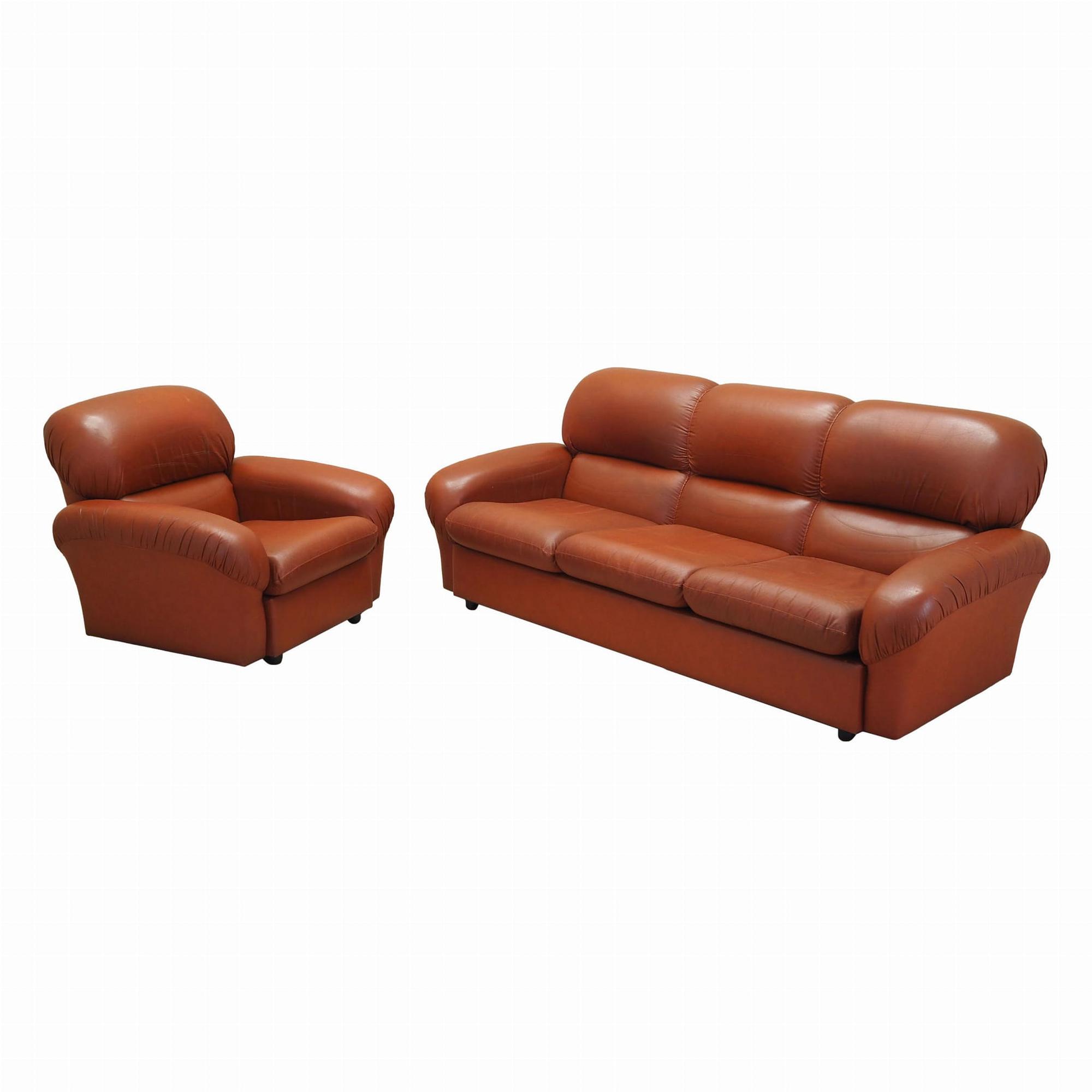 Wohnzimmer-Set Braun 1960er Jahre 0