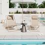 Deck Chair Nivi Set of 2 Beige 2