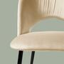 Polsterstuhl Samt Creme 5