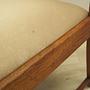 Vintage Armchair Oak Velvet Brown 1950s 14