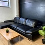 Sofa Récamiere Links Leder Schwarz 0