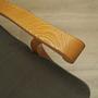 Vintage Sessel Buchenholz Samt Grau 1960er Jahre 11