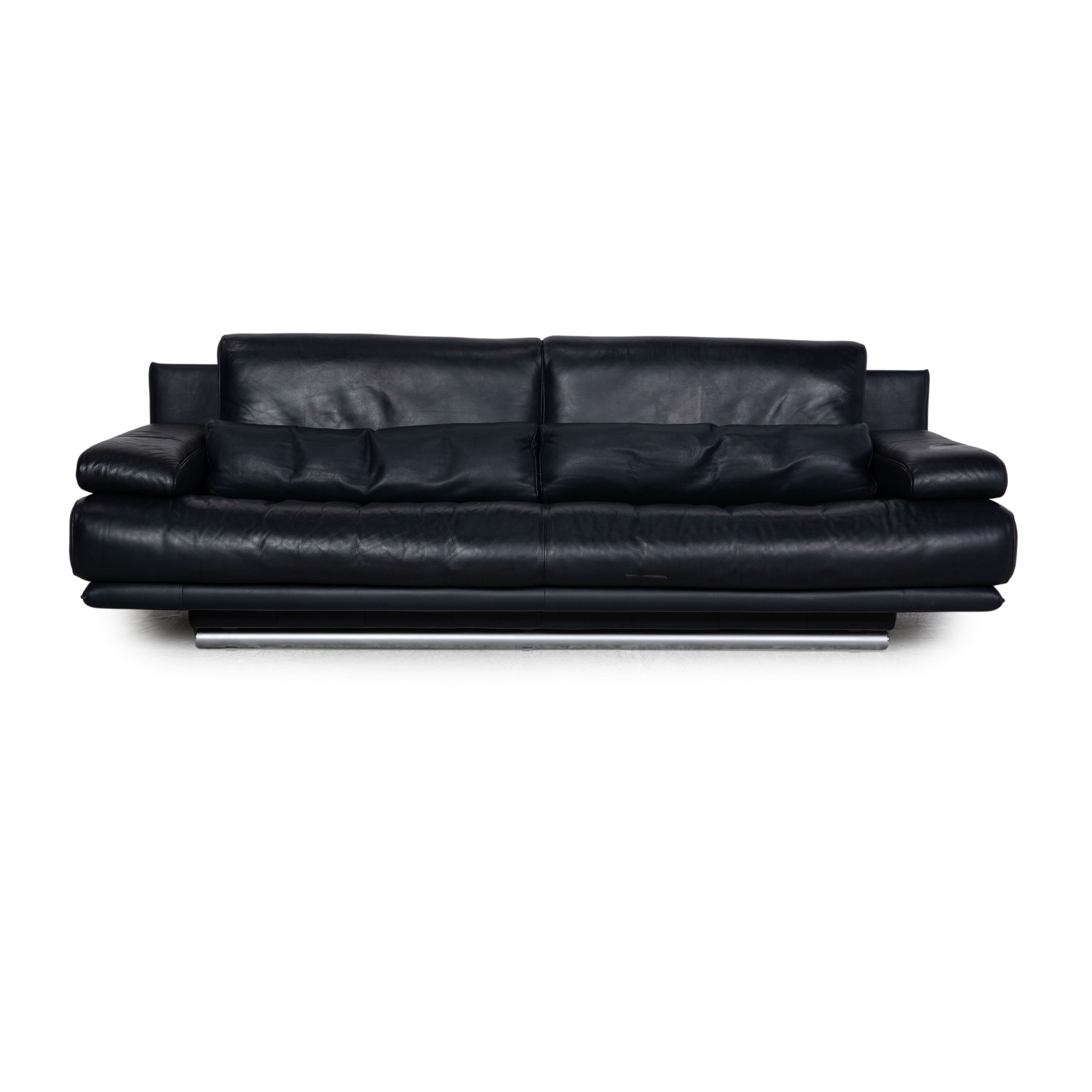 6500 Sofa 3-Sitzer mit Funktion Leder Dunkelblau 0