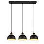 3-Burner Punch Pendant Lamp Iron Black 3