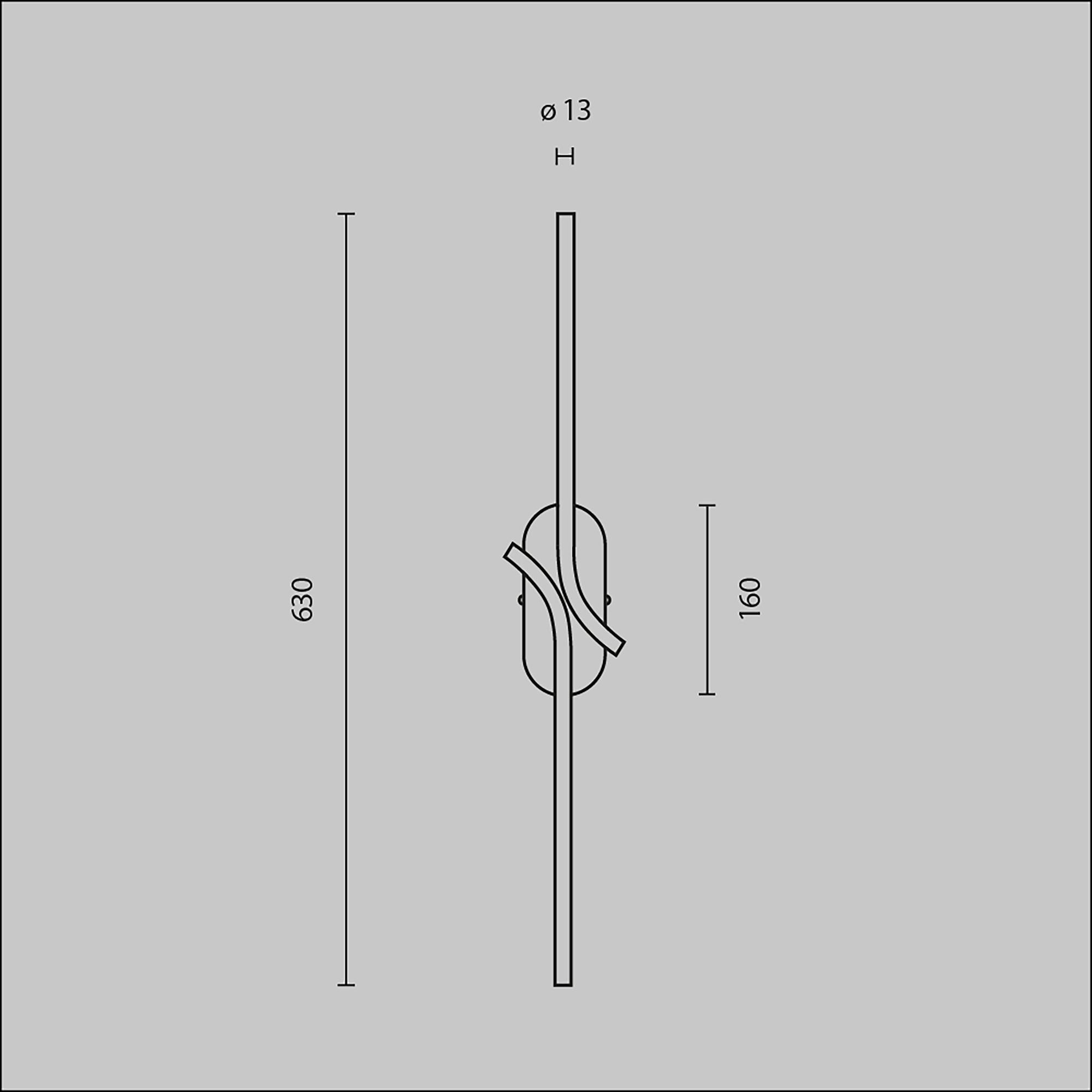 LED wall lamp Renaissance 1-light metal black 4
