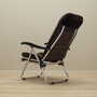 Vintage armchair velvet metal brown 1970s 4