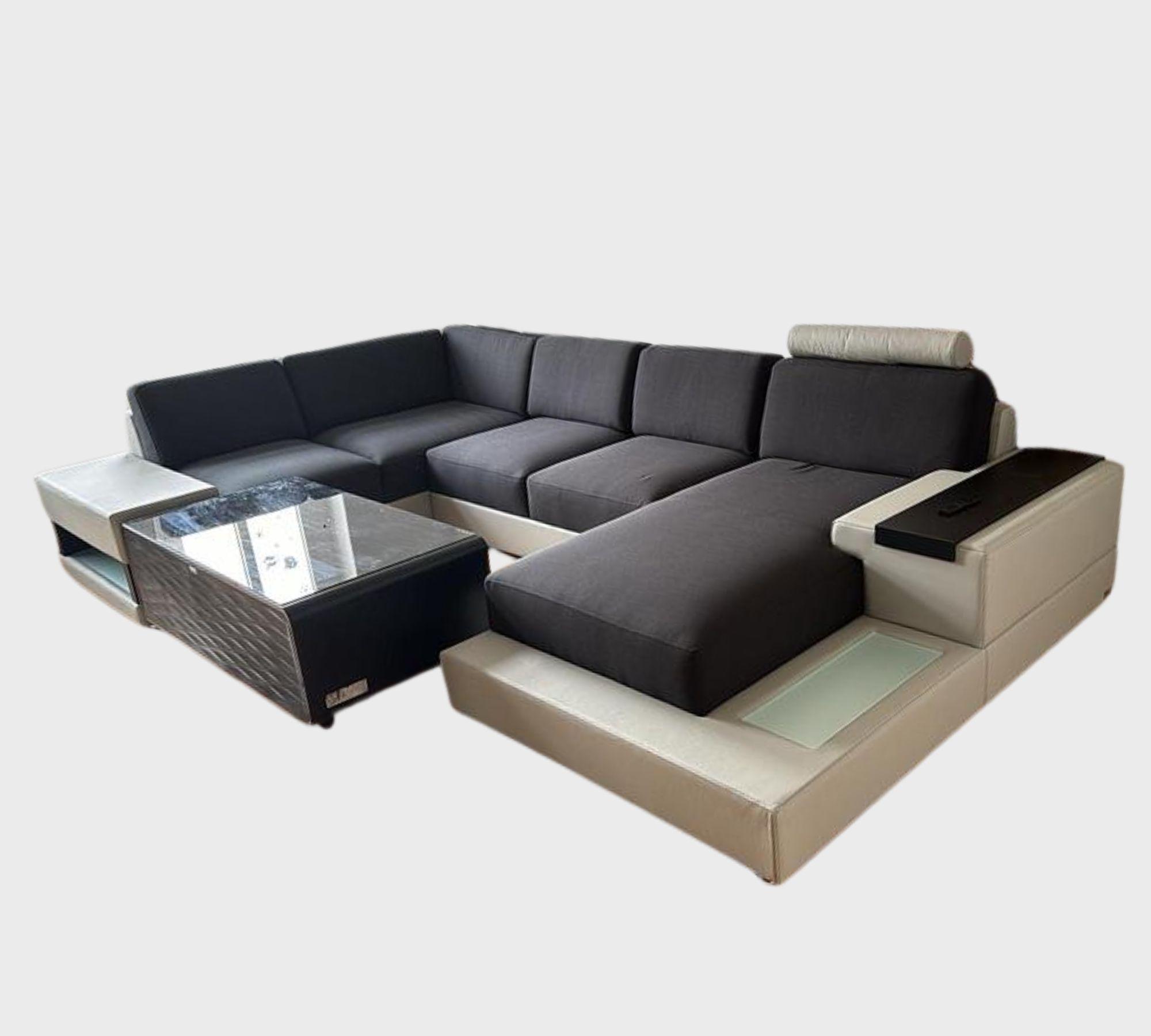 Luxus Modulares Sofa Leder  0